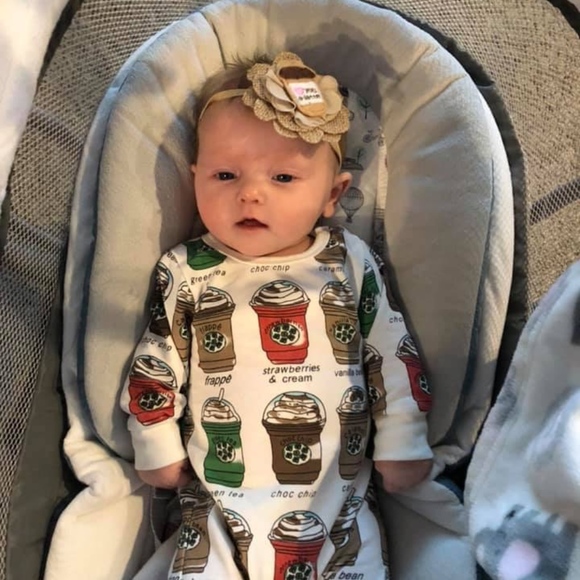 Starbucks inspired frappe romper baby 324 nwot - Picture 6 of 8